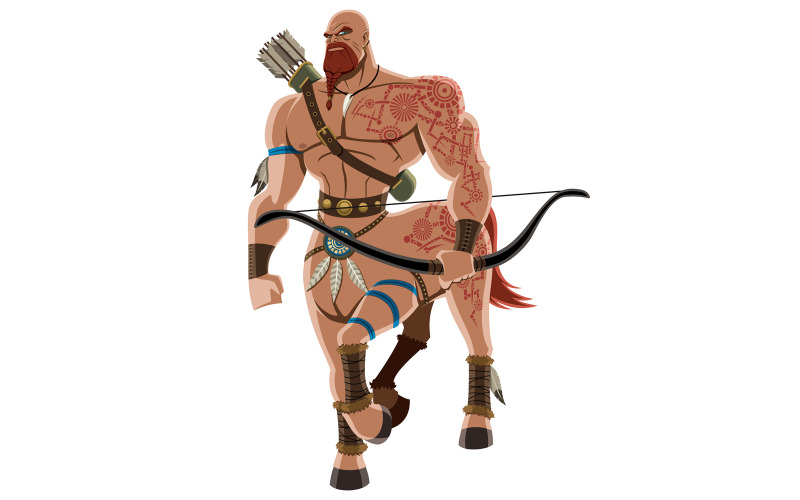 Centaur op wit - illustratie