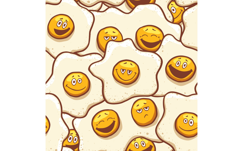 Download Иллюстрация "Fried Eggs Background Seamless - Illustration" / Fried Eggs Background Seamless - Illustration - Иллюстрация на тему графика egg,fried,fry,cartoon,character,pattern,background,wallpaper,seamless,tile,tiled,texture,fabric,textile,funny,happy,smiling,laughing,cheerful,face