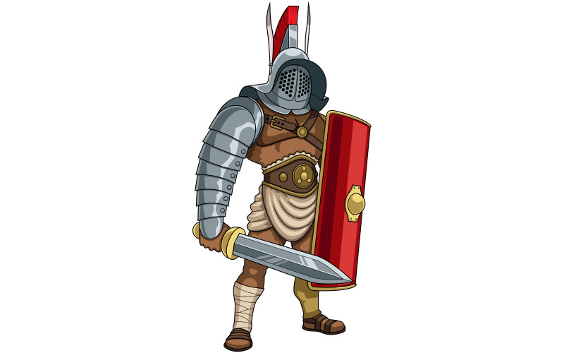 Download Иллюстрация "Gladiator - Illustration" / Gladiator - Illustration - Иллюстрация на тему графика gladiator,murmillo,warrior,roman,rome,battle,gear,armament,costume,ancient,sword,weapon,shield,helmet,strength,power,history,clip art,clipart,design element