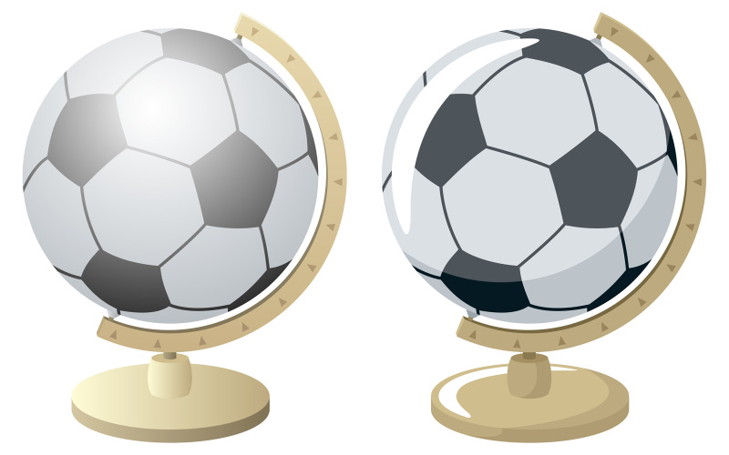 Monde de football / soccer - Illustration