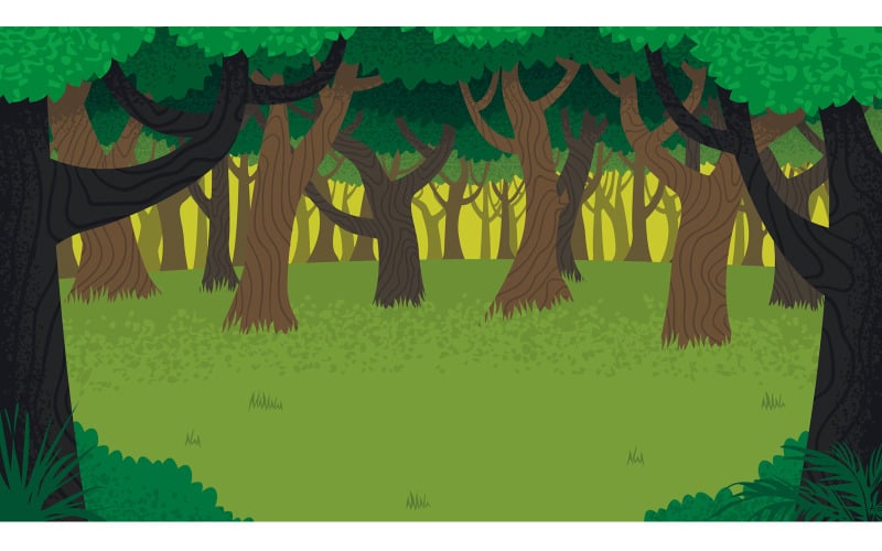 Skoglandskap - Illustration