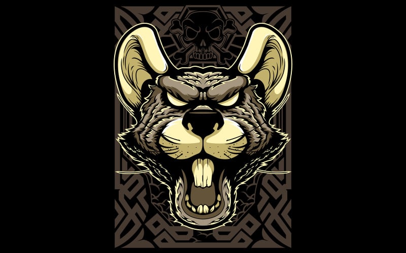 Download Иллюстрация "Creepy Rat - Illustration" / Creepy Rat - Illustration - Иллюстрация на тему графика cartoon,character,vector,illustration,isolated,white,background,clip art,clipart,design element,rat