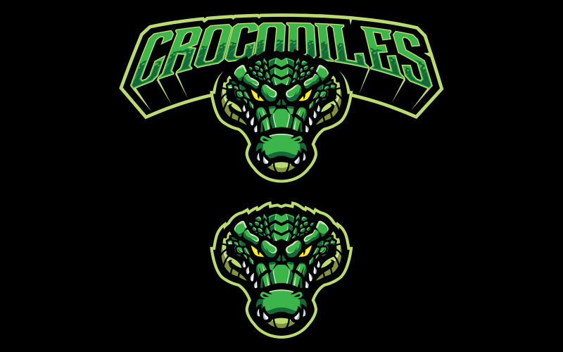 Download Иллюстрация "Crocodiles Mascot - Illustration" / Crocodiles Mascot - Illustration - Иллюстрация на тему графика crocodile,alligator,gator,american alligator,crocodilian,reptile,mascot,team,sport,gaming,symbol,logo,sign,predator,carnivore,diet,cartoon,beast,monster,character