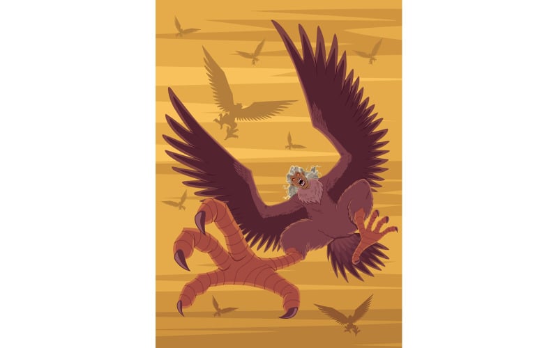 Download Иллюстрация "Harpies - Illustration" / Harpies - Illustration - Иллюстрация на тему графика harpy,harpies,harpia,greek,mythology,bird,monster,predator,creature,bird of prey,raptor,flock,attack,attacking,woman,legend,myth,fantasy,claws,mythical