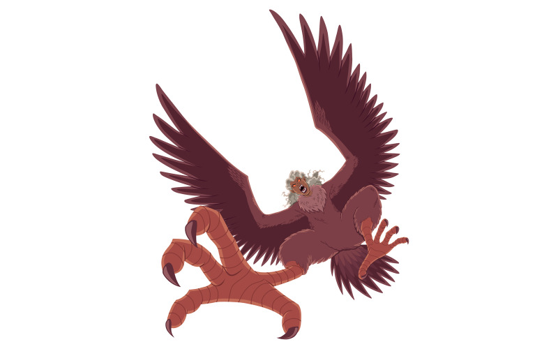 Download Иллюстрация "Harpy on White - Illustration" / Harpy on White - Illustration - Иллюстрация на тему графика harpy,harpies,harpia,greek,mythology,bird,monster,predator,creature,bird of prey,raptor,woman,legend,myth,fantasy,claws,mythical,ancient,attack,attacking