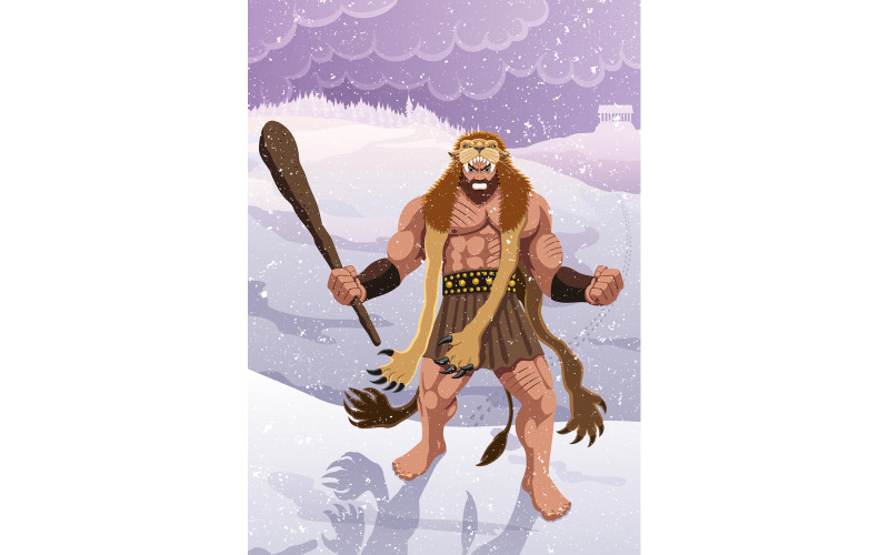 Download Иллюстрация "Heracles - Illustration" / Heracles - Illustration - Иллюстрация на тему графика hercules,heracles,hero,god,demigod,deity,man,person,character,roman,greek,mythology,fantasy,religion,culture,ancient,legend,myth,history,classic