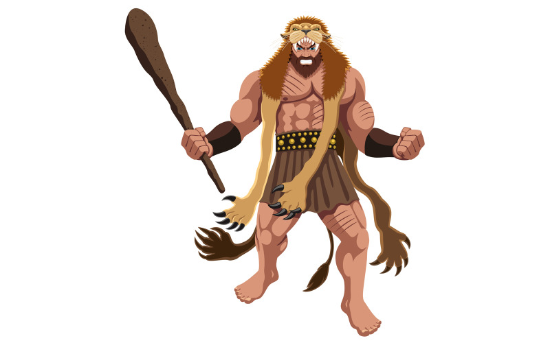 Download Иллюстрация "Heracles on White - Illustration" / Heracles on White - Illustration - Иллюстрация на тему графика hercules,heracles,hero,god,demigod,deity,man,person,character,roman,greek,mythology,fantasy,religion,culture,ancient,legend,myth,history,classic