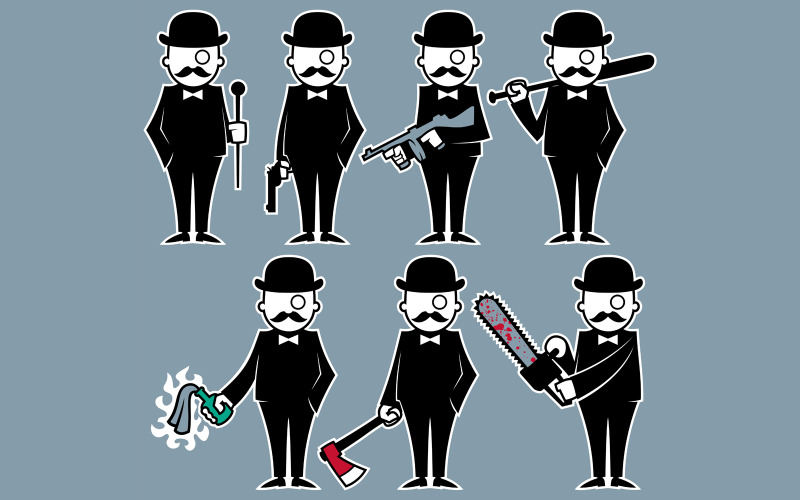 Download Иллюстрация "Hipster Dangerous - Illustration" / Hipster Dangerous - Illustration - Иллюстрация на тему графика hipster,man,gentleman,mister,guy,character,criminal,killer,serial,racketeer,mobster,gangster,extortionist,thug,bully,banker,violence,violent,dangerous,crime