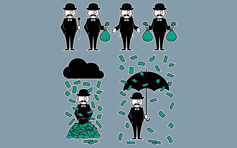 Download Иллюстрация "Hipster Rich - Illustration" / Hipster Rich - Illustration - Иллюстрация на тему графика hipster,man,gentleman,mister,guy,character,uncle,scrooge,entrepreneur,tycoon,mogul,capitalist,millionaire,billionaire,materialism,investor,winner,success,banker,greed