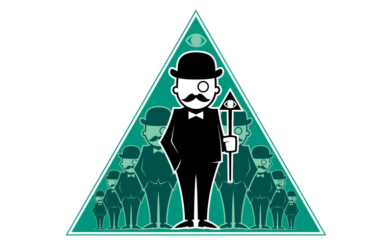 Download Иллюстрация "Hipster Secret Society - Illustration" / Hipster Secret Society - Illustration - Иллюстрация на тему графика secret,society,club,organization,order,group,secrecy,mystery,nwo,new world,illuminati,masonic,freemasons,bilderberg,conspiracy,concept,hipster,man,gentleman,mister