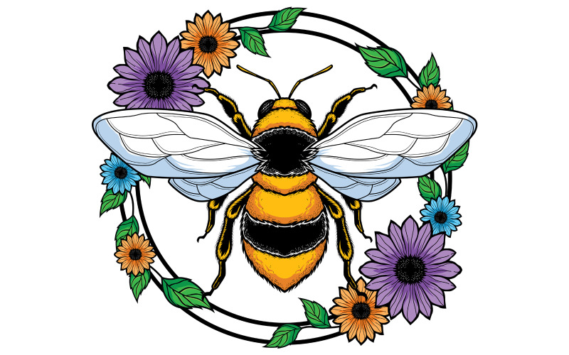 Mascota de la abeja - Ilustración