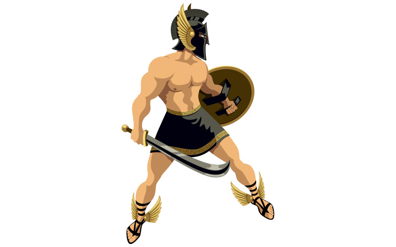 Perseus på vit - illustration