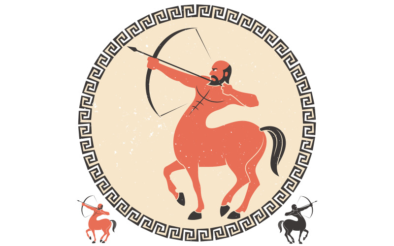 Download Иллюстрация "Sagittarius - Illustration" / Sagittarius - Illustration - Иллюстрация на тему графика sagittarius,archer,centaur,zodiac,sign,symbol,horoscope,constellation,astrology,astronomy,chiron,character,mythology,greek,roman,legend,myth,bow,arrow