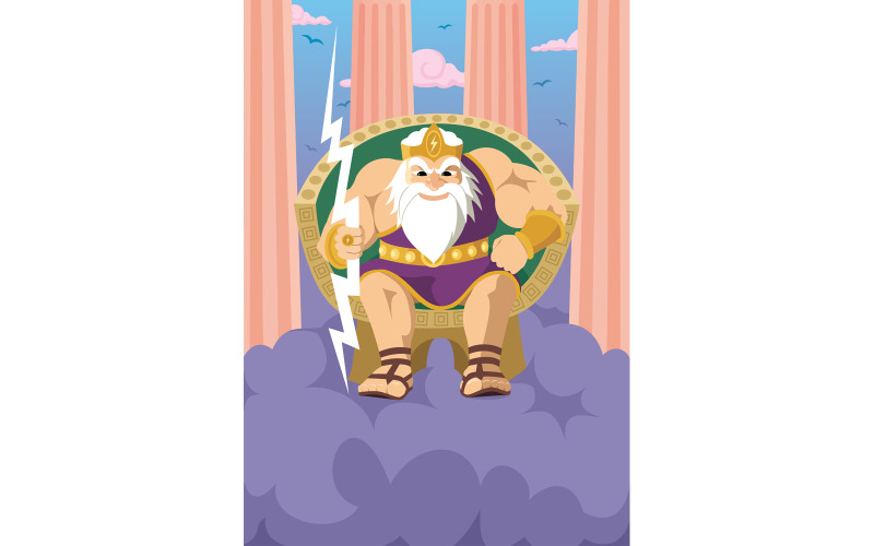 Download Иллюстрация "Zeus - Illustration" / Zeus - Illustration - Иллюстрация на тему графика zeus,jupiter,god,lord,roman,greek,mythology,fantasy,religion,ancient,legend,myth,olympus,heaven,history,king,olympian,greece,rome,worship