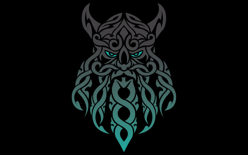 Download Иллюстрация "Druid Mascot - Illustration" / Druid Mascot - Illustration - Иллюстрация на тему графика druid,tangle,viking,sage,monk,wise,old,berserker,mascot,logo,team,warrior,soldier,pirate,barbarian,sailor,portrait,medieval,history,celtic