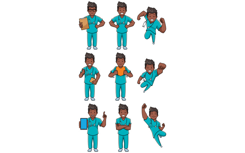 Download Иллюстрация "Nurse Indian Male Set - Illustration" / Nurse Indian Male Set - Illustration - Иллюстрация на тему графика nurse,registered nurse,medical,doctor,defender,protector,savior,medicine,hospital,clinic,man,character,person,male,under cover,flying,indian,pakistani,healthcare,health