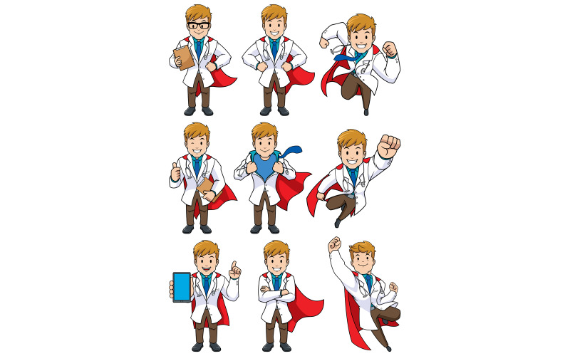 Download Иллюстрация "Super Doc Caucasian - Illustration" / Super Doc Caucasian - Illustration - Иллюстрация на тему графика doctor,medical,super,superhero,power,comic book,comic,comic strip,action,figure,strength,defender,protector,savior,medicine,hospital,clinic,man,character,person