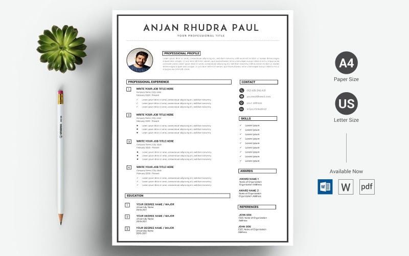 Anjan Rhudra Paul - CV i szablon CV