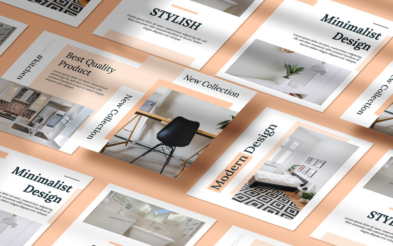 Download Шаблон для соцсетей "Furniture Instagram Feed Post Template for Social Media" / Furniture Instagram Feed Post Template for Social Media - Шаблон для соцсетей на тему графика social,media,post,template,ig,instagram,feed,minimal,furniture,interior design