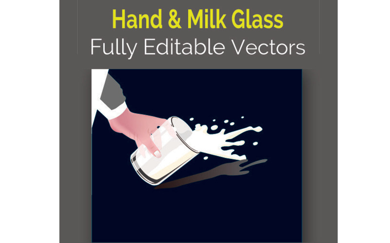 Download Иллюстрация "Hand And Milk Vectors Template - Illustration" / Hand And Milk Vectors Template - Illustration - Иллюстрация на тему графика vector,milk,template,eps