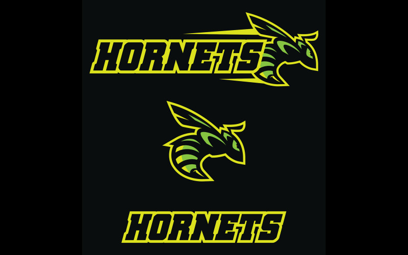 Hornets maskot - illüstrasyon