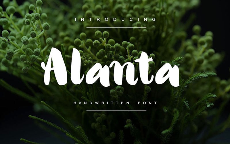 Alanta vet handgeschreven lettertype