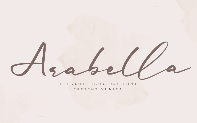 Arabella | Carattere firma elegante