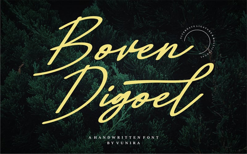 Boven Digoel | Ett handskrivet typsnitt