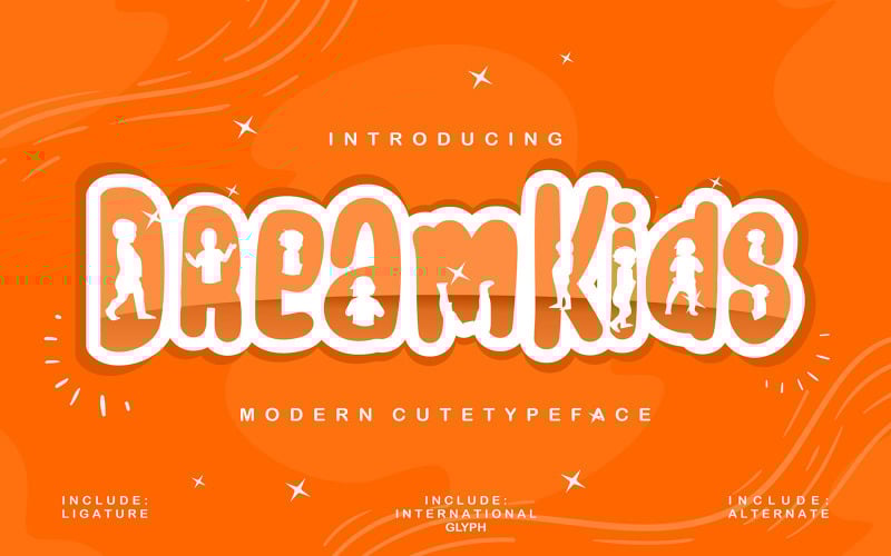 Download Шрифт "Dream Kids | Modern Cute Typeface Font" / Dream Kids | Modern Cute Typeface Font - Шрифт на тему графика fancy,design,vector,abstract,background,luxury,elegant,modern,template,black,geometric,graphic,illustration,gold,element,texture,poster,art,gradient,banner