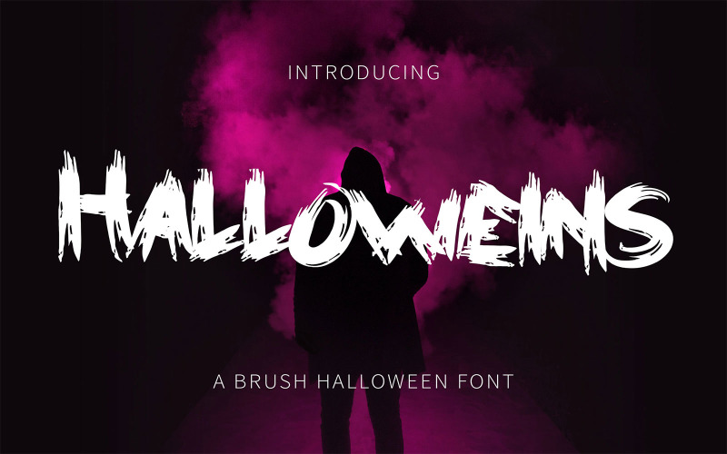 Download Шрифт "Halloweins - Brush  DR Font" / Halloweins - Brush  DR Font - Шрифт на тему графика brush,ghost,halloween,horror,rough,scary,vampire,event,font,night,typeface,display,poster,campaign,festival,season,spooky,scare,halloweins