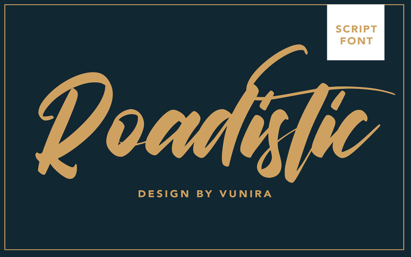 Roadistisch | Cursief lettertype
