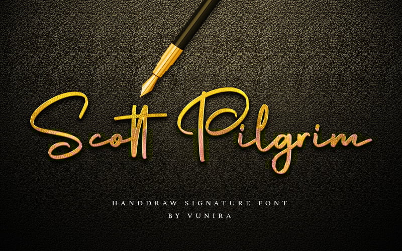 Scott Pilgrim | Carattere firma Handdraw