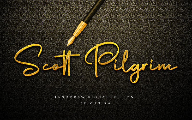 Scott Pilgrim | Handtekening handtekening lettertype