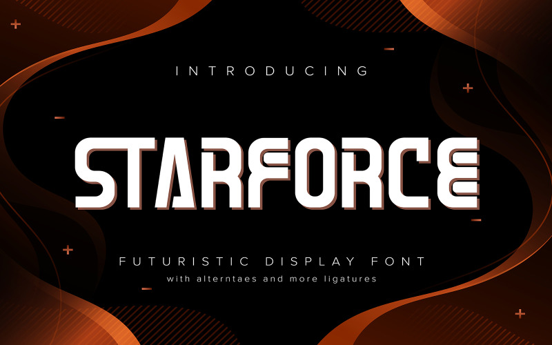 Starforce | Carattere tipografico di visualizzazione futuristico