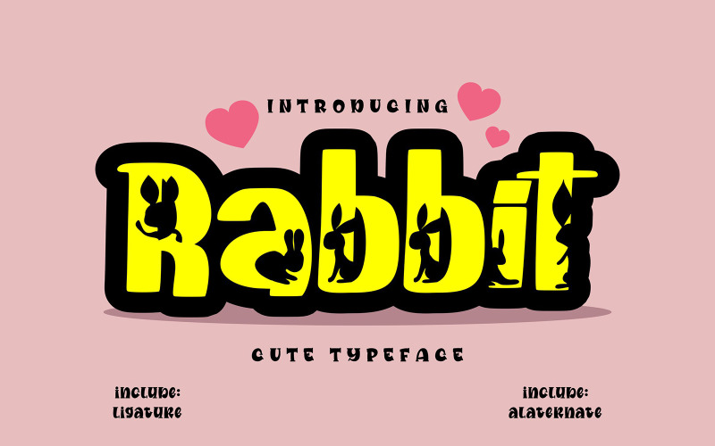 Tavşan | Sevimli Yazı Tipi Yazı Tipi