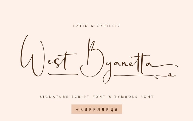 West Byanetta Cyrillic och Extras Font