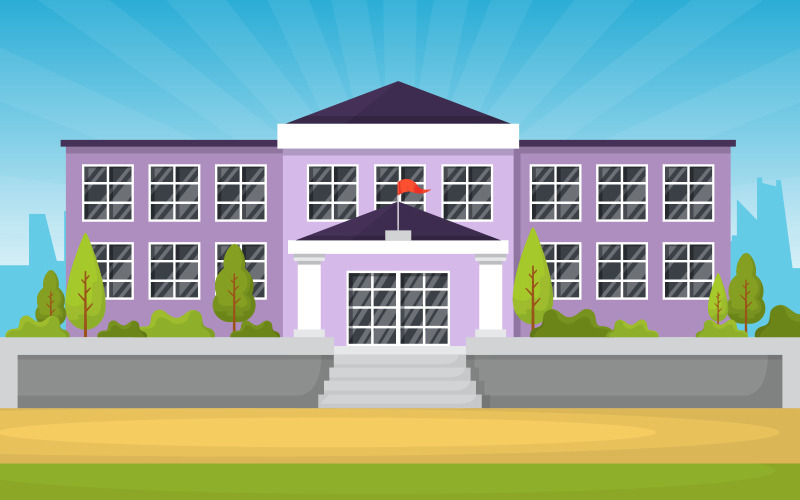 Byggnad utomhuspark - illustration