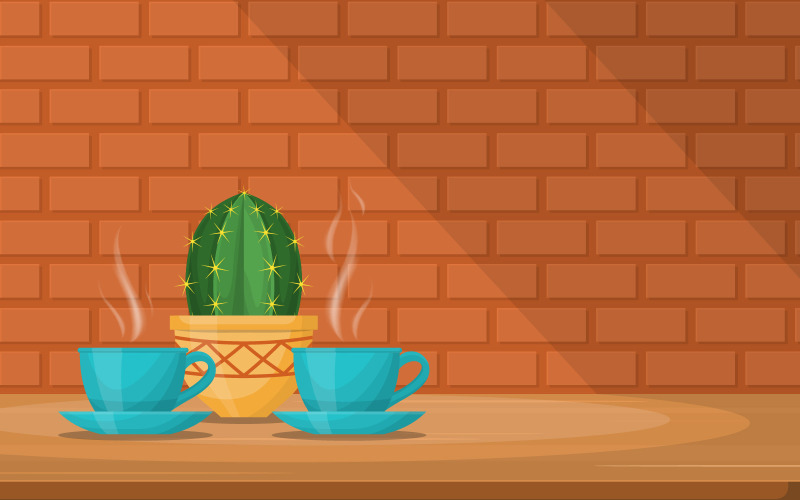 Koppar varmt te - illustration