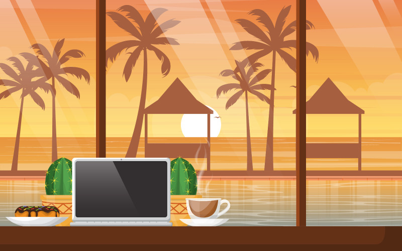 Teatime Bali Beach - illusztráció