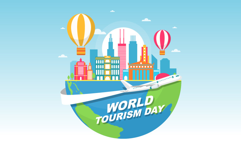 Download Иллюстрация "Chicago City Illinois - Illustration" / Chicago City Illinois - Illustration - Иллюстрация на тему графика chicago,city,illinois,united,states,america,travel,world,tourism,day,illustration,vector,concept,flight,flat,destination,template,location,style,poster