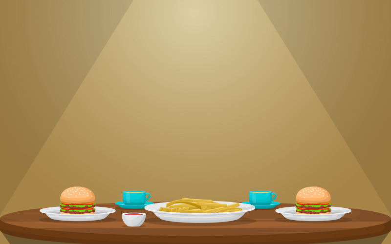Koffietafel Restaurant - Illustratie