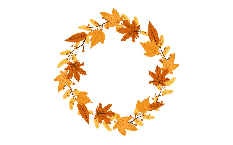 Download Иллюстрация "leaf Circle Frame - Illustration" / leaf Circle Frame - Illustration - Иллюстрация на тему графика autumn,fall,season,leaf,greeting,invitation,circle,frame,background,bouquet,vector,illustration,card,border,floral,natural,brochure,leaflet,online,layout