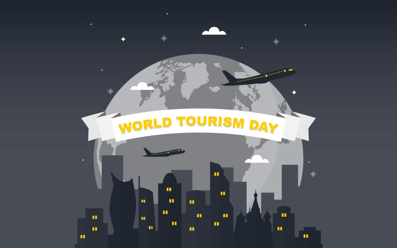 Download Иллюстрация "Moscow City Russia - Illustration" / Moscow City Russia - Illustration - Иллюстрация на тему графика moscow,city,russia,europe,travel,world,tourism,day,illustration,vector,concept,flight,flat,destination,template,location,style,poster,landmarks,traveler