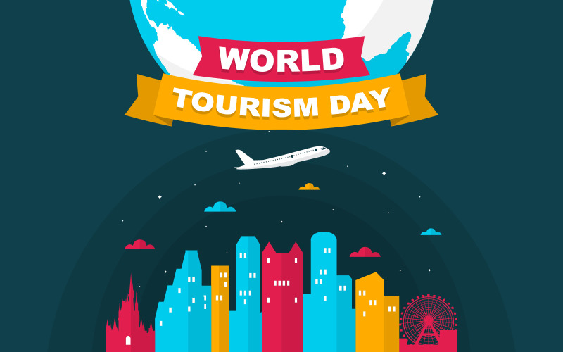 Download Иллюстрация "Orlando City Florida - Illustration" / Orlando City Florida - Illustration - Иллюстрация на тему графика orlando,city,florida,united,states,america,travel,world,tourism,day,illustration,vector,concept,flight,flat,destination,template,location,style,poster