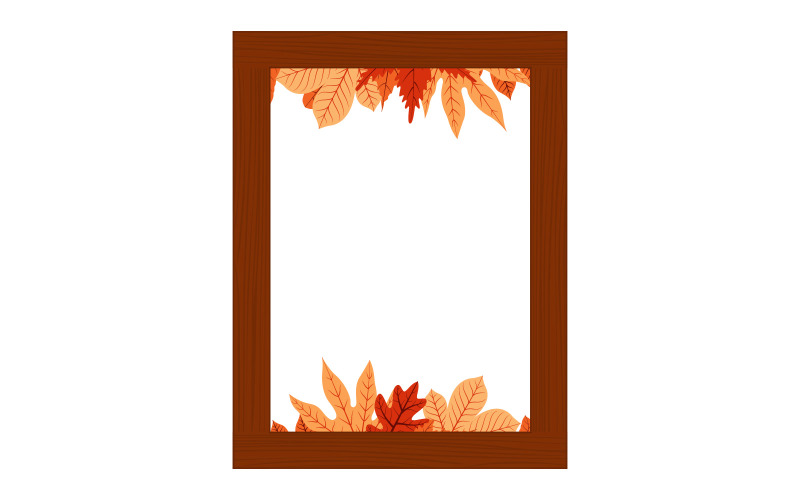 Download Иллюстрация "Rectangle Wooden Frame - Illustration" / Rectangle Wooden Frame - Illustration - Иллюстрация на тему графика autumn,fall,season,leaf,greeting,invitation,rectangle,wooden,frame,bouquet,vector,illustration,background,card,border,floral,natural,brochure,leaflet,online