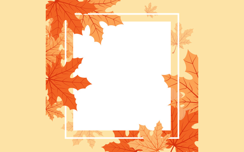 Download Иллюстрация "Square Frame Fall - Illustration" / Square Frame Fall - Illustration - Иллюстрация на тему графика autumn,fall,season,leaf,greeting,invitation,square,frame,background,bouquet,vector,illustration,card,border,floral,natural,brochure,leaflet,online,layout