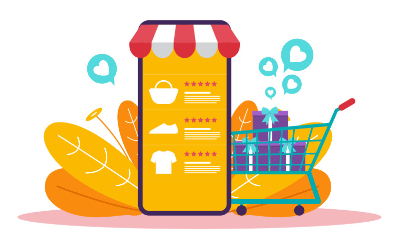 Cyfrowy marketing internetowy - ilustracja