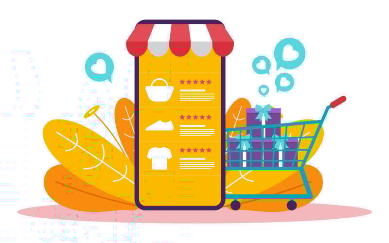 Download Иллюстрация "Digital Web Marketing - Illustration" / Digital Web Marketing - Illustration - Иллюстрация на тему графика digital,marketing,commerce,mobile,shopping,internet,web,analysis,illustration,vector,business,company,website,template,flat,page,banner,landing,concept,graphic