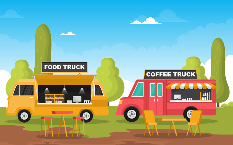 Food Truck Park - Illustrazione