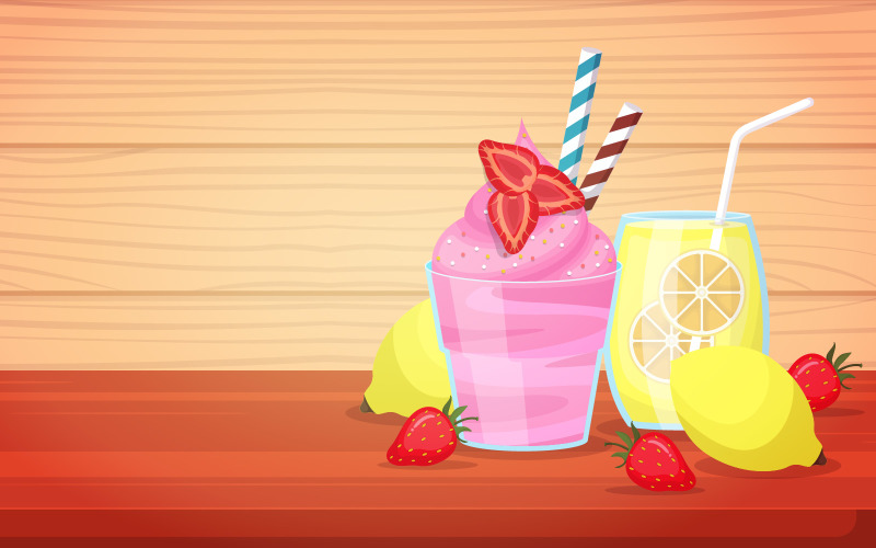 Download Иллюстрация "Ice Cream Lemon - Illustration" / Ice Cream Lemon - Illustration - Иллюстрация на тему графика ice,cream,lemon,juice,drink,photography,tasty,menu,table,vector,illustration,concept,design,yummy,delicious,eat,cafe,restaurant,gourmet,dish